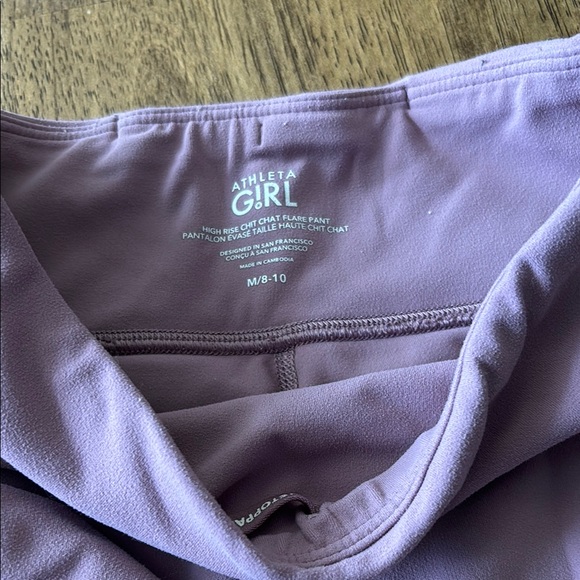 Athleta Girl Lavender high rise chit chat Flare pant Leggings - Picture 2 of 3